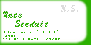 mate serdult business card